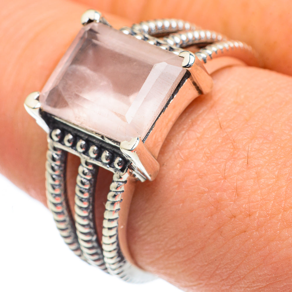 Rose Quartz Rings handcrafted by Ana Silver Co - RING62105