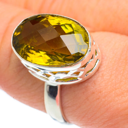 Olive Quartz Rings handcrafted by Ana Silver Co - RING62116