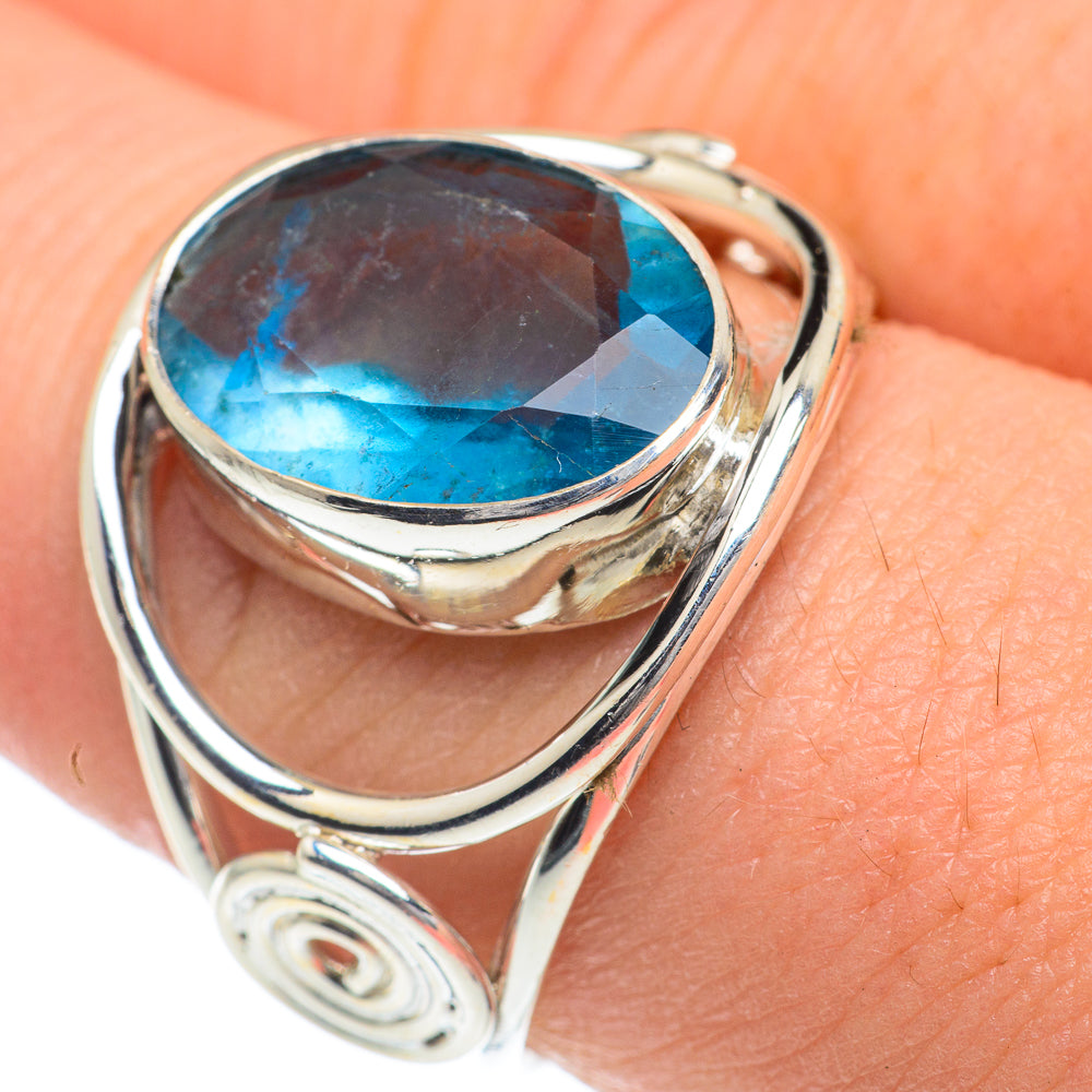 Blue Fluorite Rings handcrafted by Ana Silver Co - RING62119