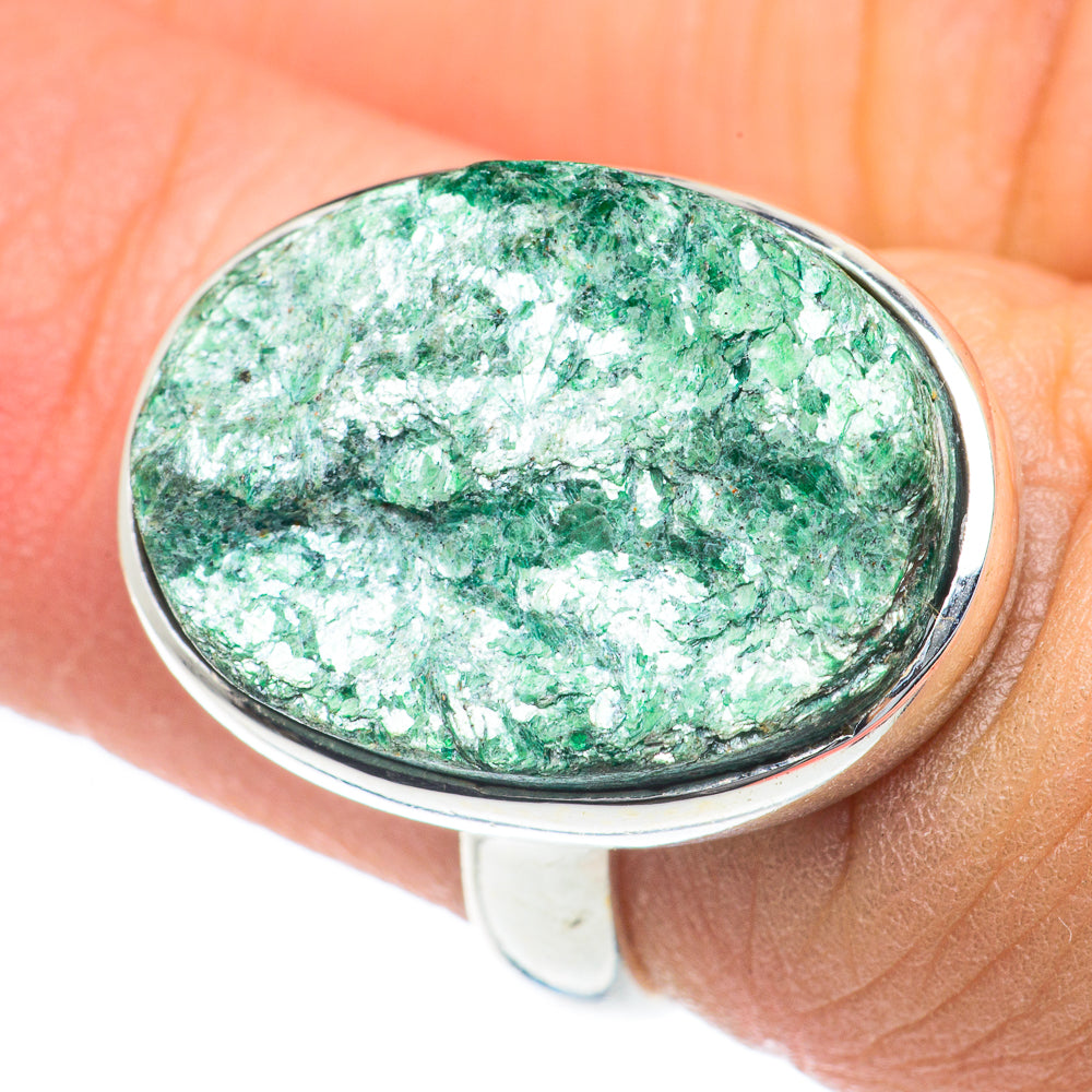 Green Fuchsite Rings handcrafted by Ana Silver Co - RING62122