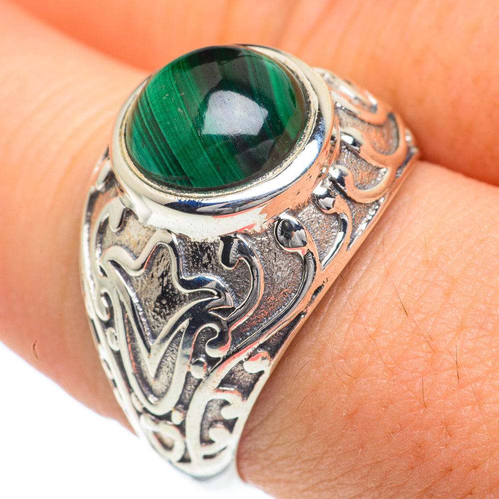 Malachite Rings handcrafted by Ana Silver Co - RING62124