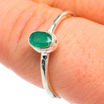 Zambian Emerald Rings handcrafted by Ana Silver Co - RING62127