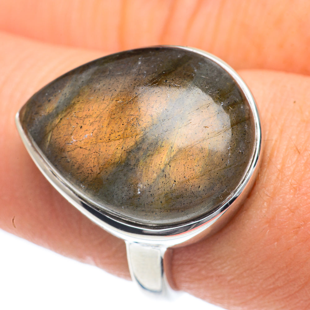 Labradorite Rings handcrafted by Ana Silver Co - RING62128