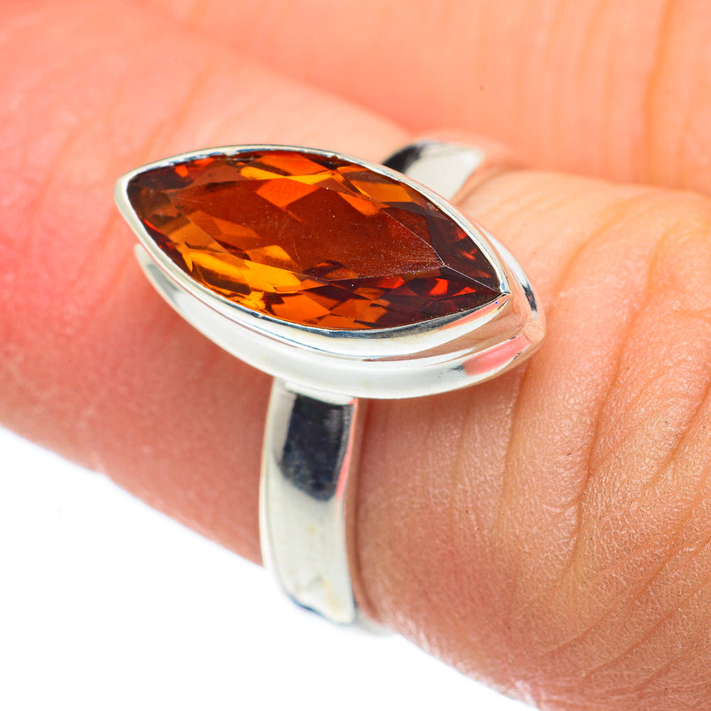 Mandarin Citrine Rings handcrafted by Ana Silver Co - RING62131