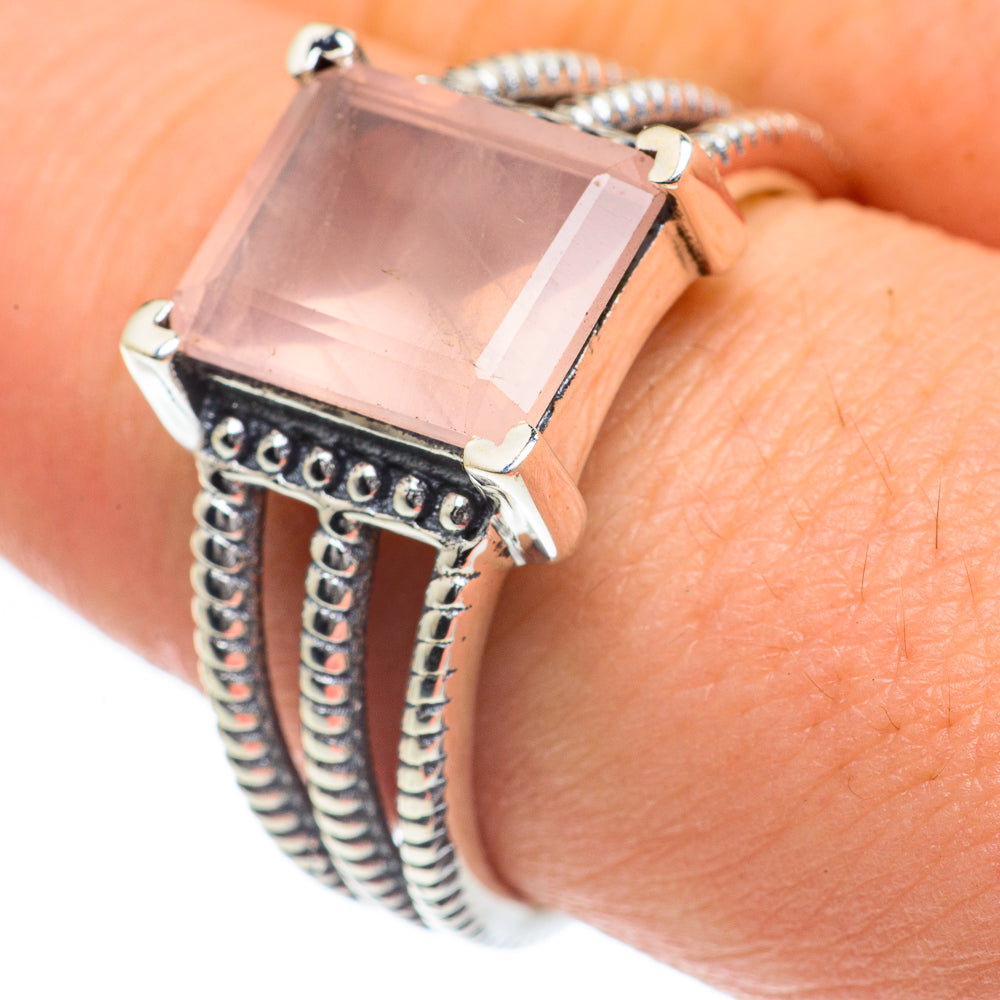 Rose Quartz Rings handcrafted by Ana Silver Co - RING62134