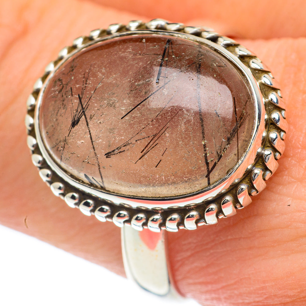 Tourmalinated Quartz Rings handcrafted by Ana Silver Co - RING62141