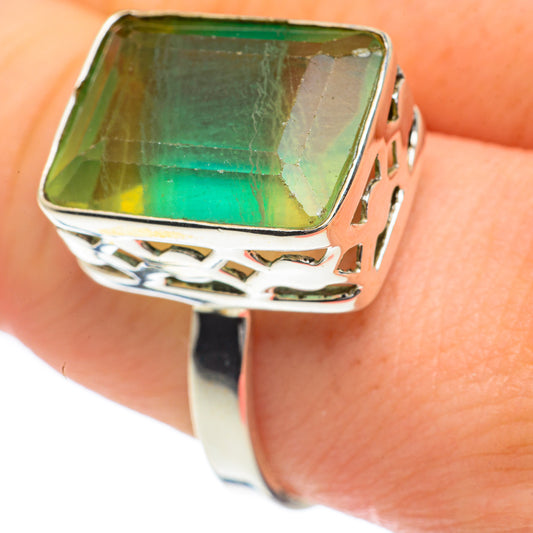 Green Fluorite Rings handcrafted by Ana Silver Co - RING62153