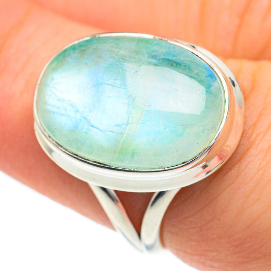 Green Moonstone Rings handcrafted by Ana Silver Co - RING62154