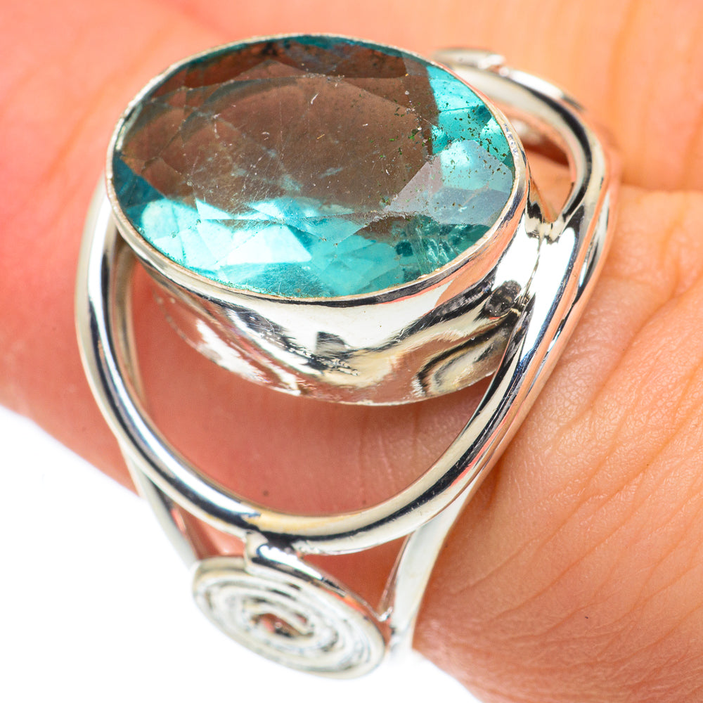 Blue Fluorite Rings handcrafted by Ana Silver Co - RING62156