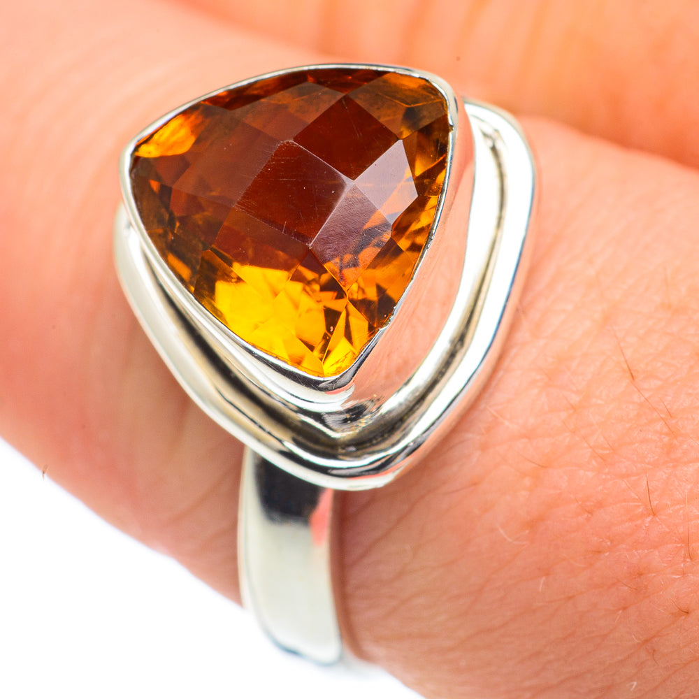 Mandarin Citrine Rings handcrafted by Ana Silver Co - RING62158