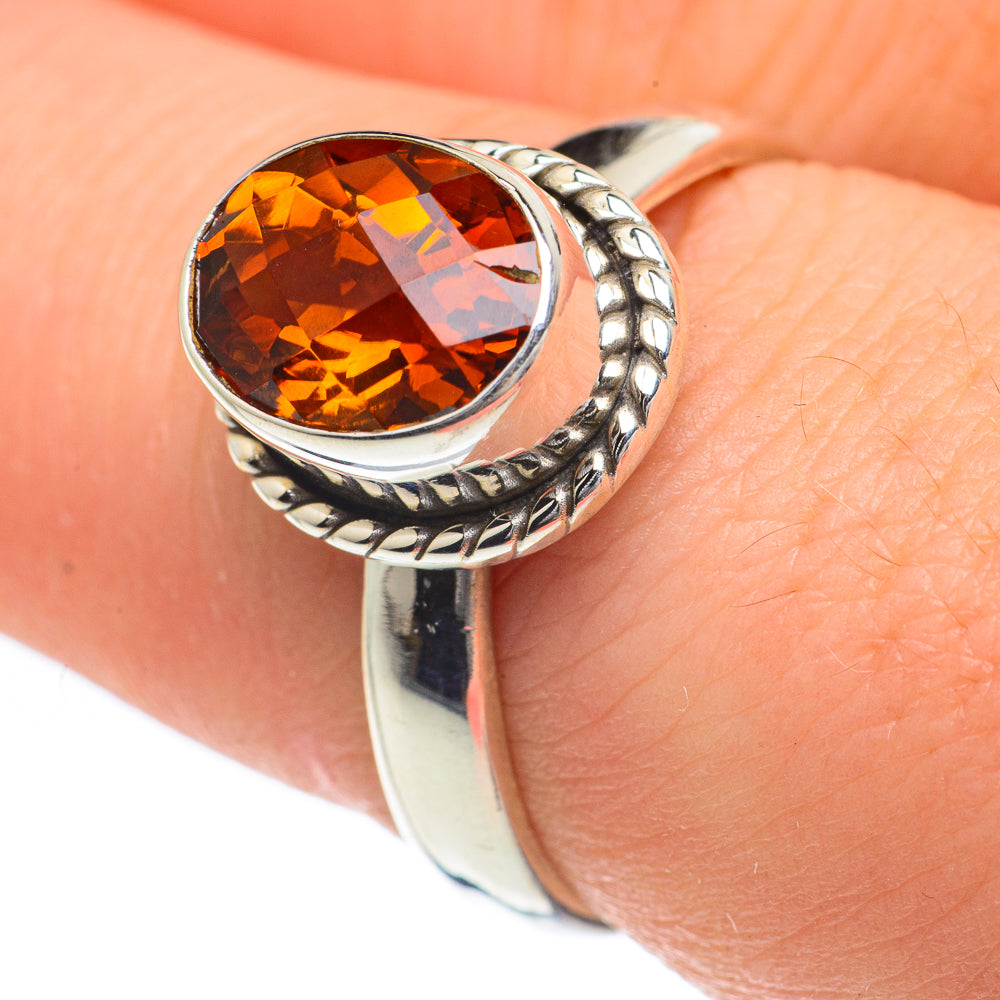 Mandarin Citrine Rings handcrafted by Ana Silver Co - RING62159
