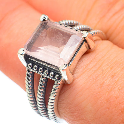 Rose Quartz Rings handcrafted by Ana Silver Co - RING62162