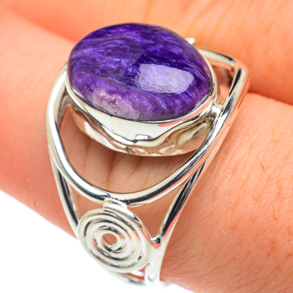 Charoite Rings handcrafted by Ana Silver Co - RING62164