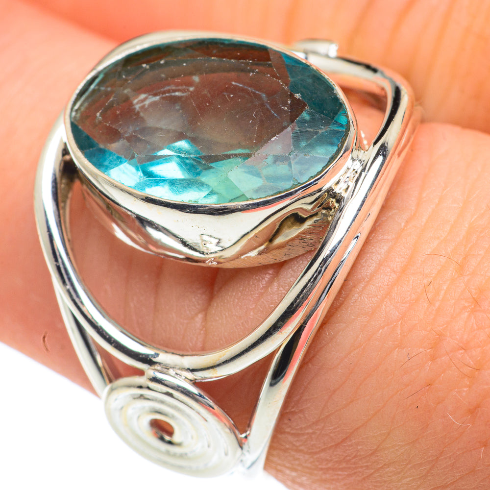Blue Fluorite Rings handcrafted by Ana Silver Co - RING62172