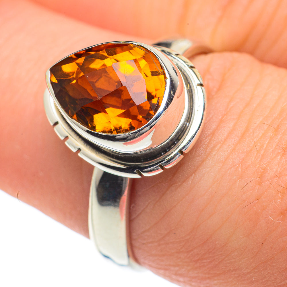 Mandarin Citrine Rings handcrafted by Ana Silver Co - RING62180