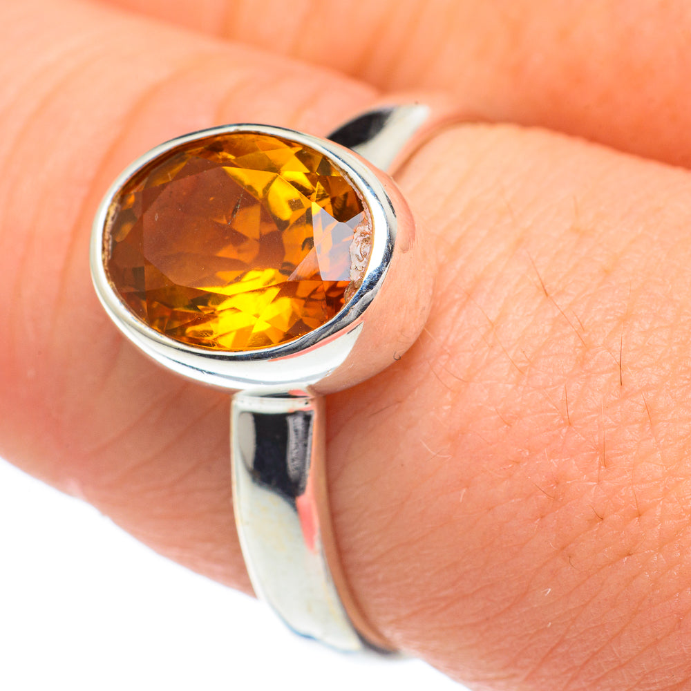 Mandarin Citrine Rings handcrafted by Ana Silver Co - RING62181