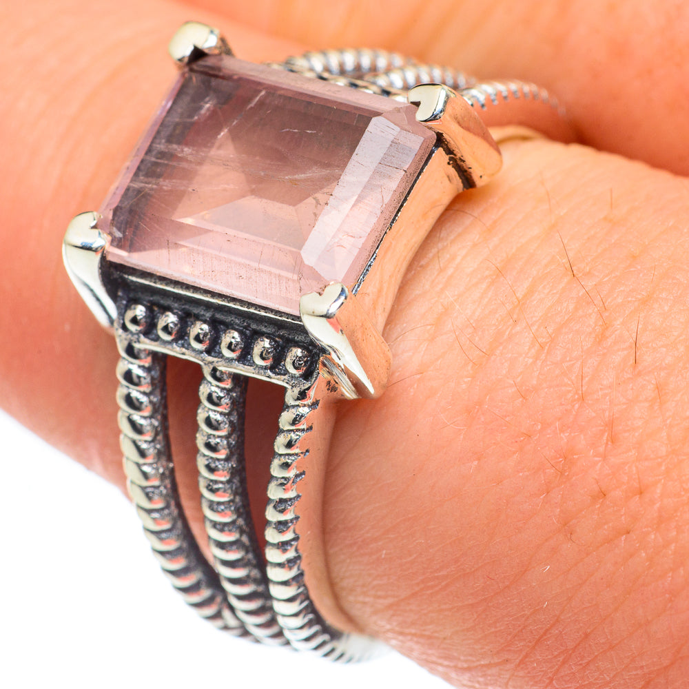 Rose Quartz Rings handcrafted by Ana Silver Co - RING62183
