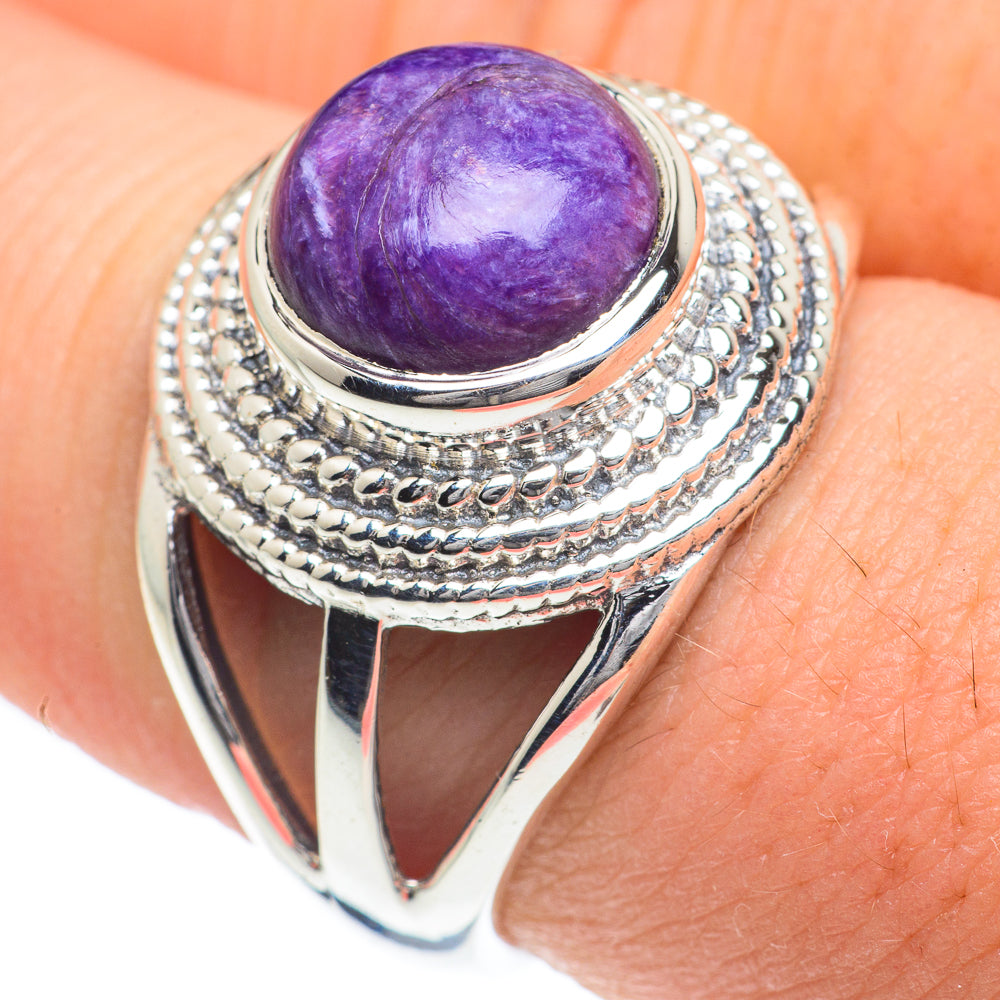 Charoite Rings handcrafted by Ana Silver Co - RING62187