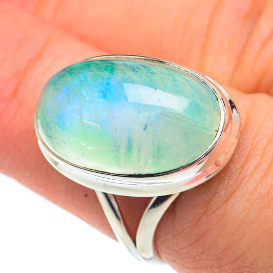 Green Moonstone Rings handcrafted by Ana Silver Co - RING62199