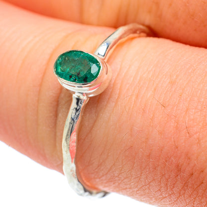 Zambian Emerald Rings handcrafted by Ana Silver Co - RING62200
