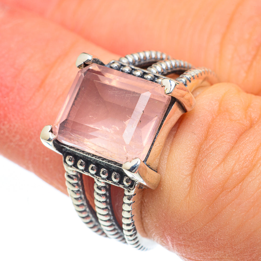 Rose Quartz Rings handcrafted by Ana Silver Co - RING62205