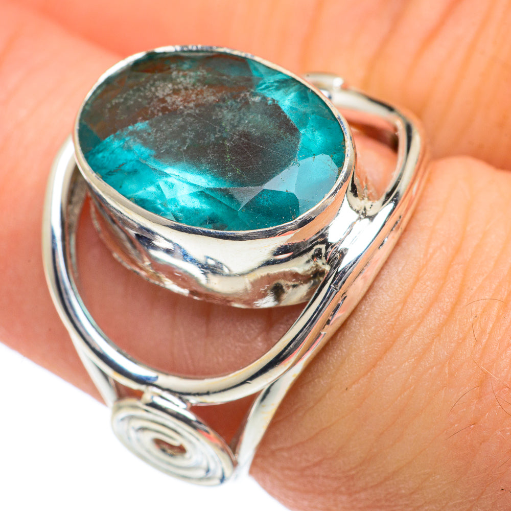 Blue Fluorite Rings handcrafted by Ana Silver Co - RING62219