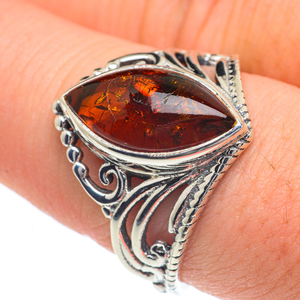 Baltic Amber Rings handcrafted by Ana Silver Co - RING62224