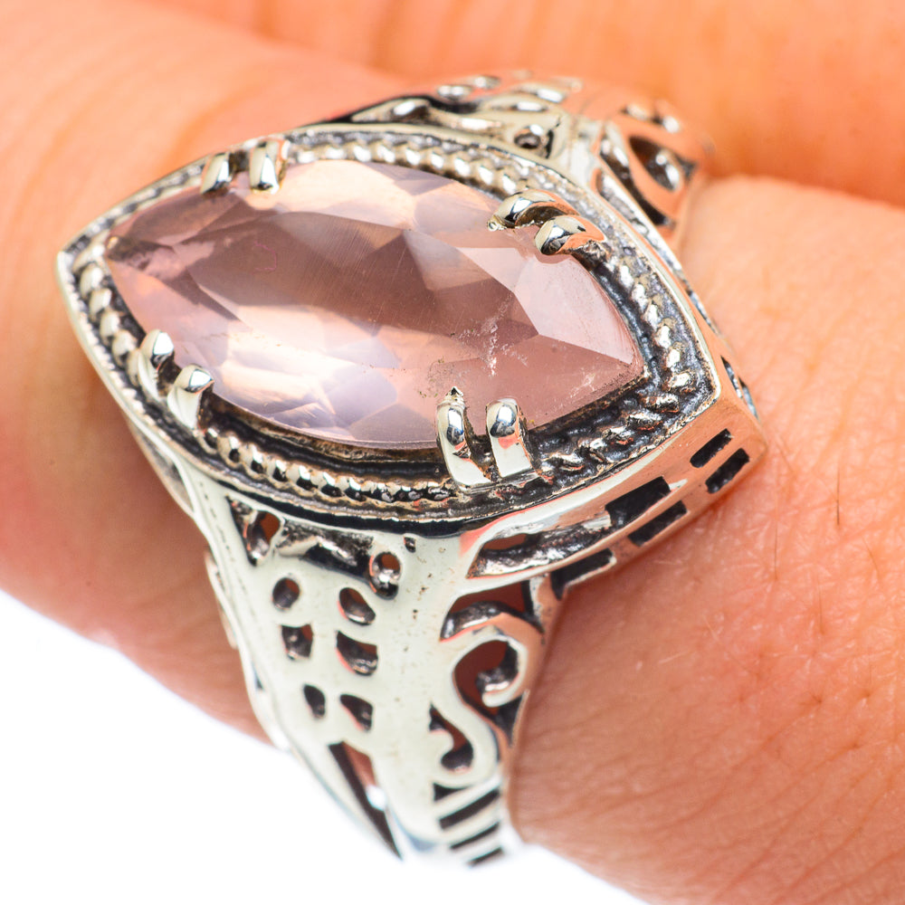 Rose Quartz Rings handcrafted by Ana Silver Co - RING62226