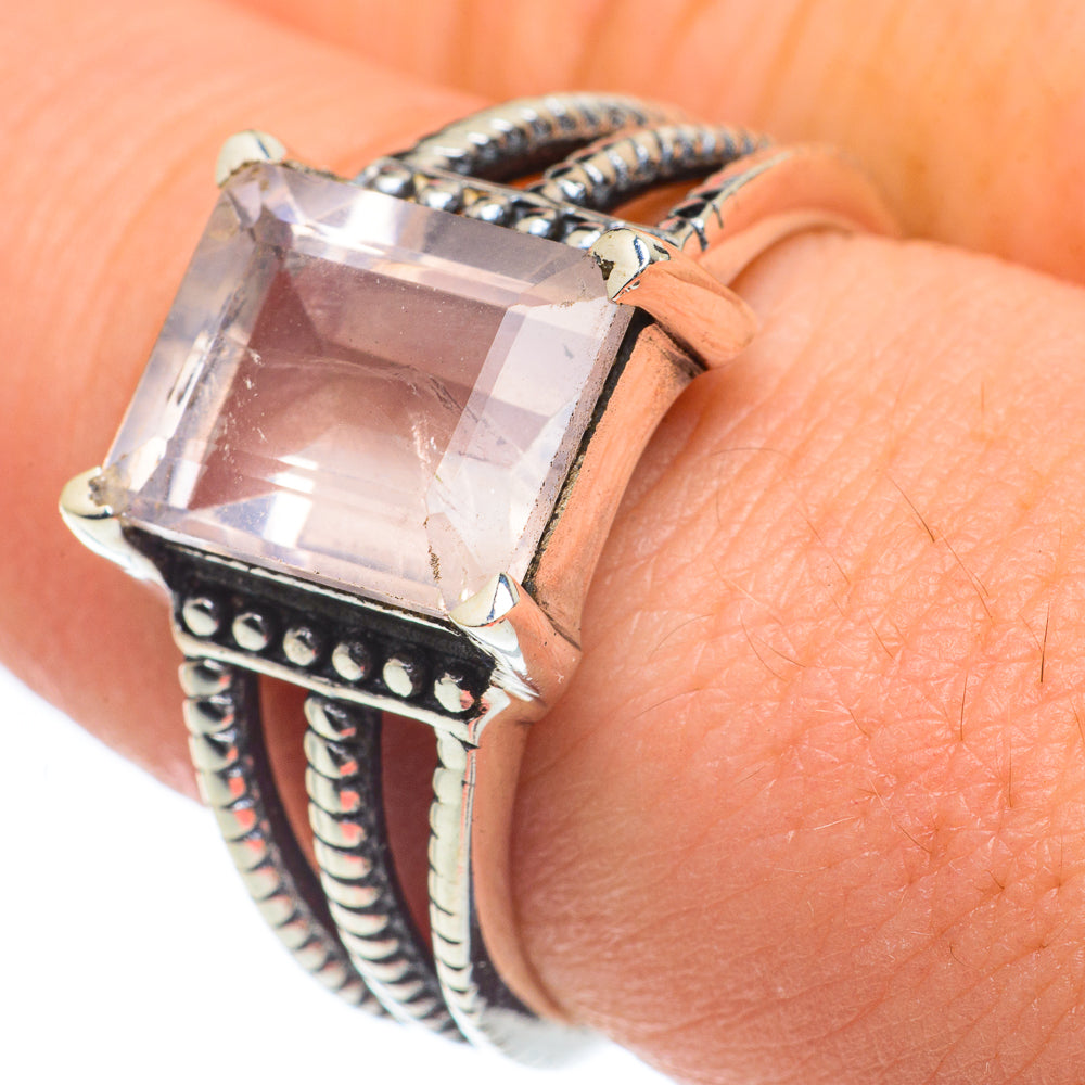 Rose Quartz Rings handcrafted by Ana Silver Co - RING62228