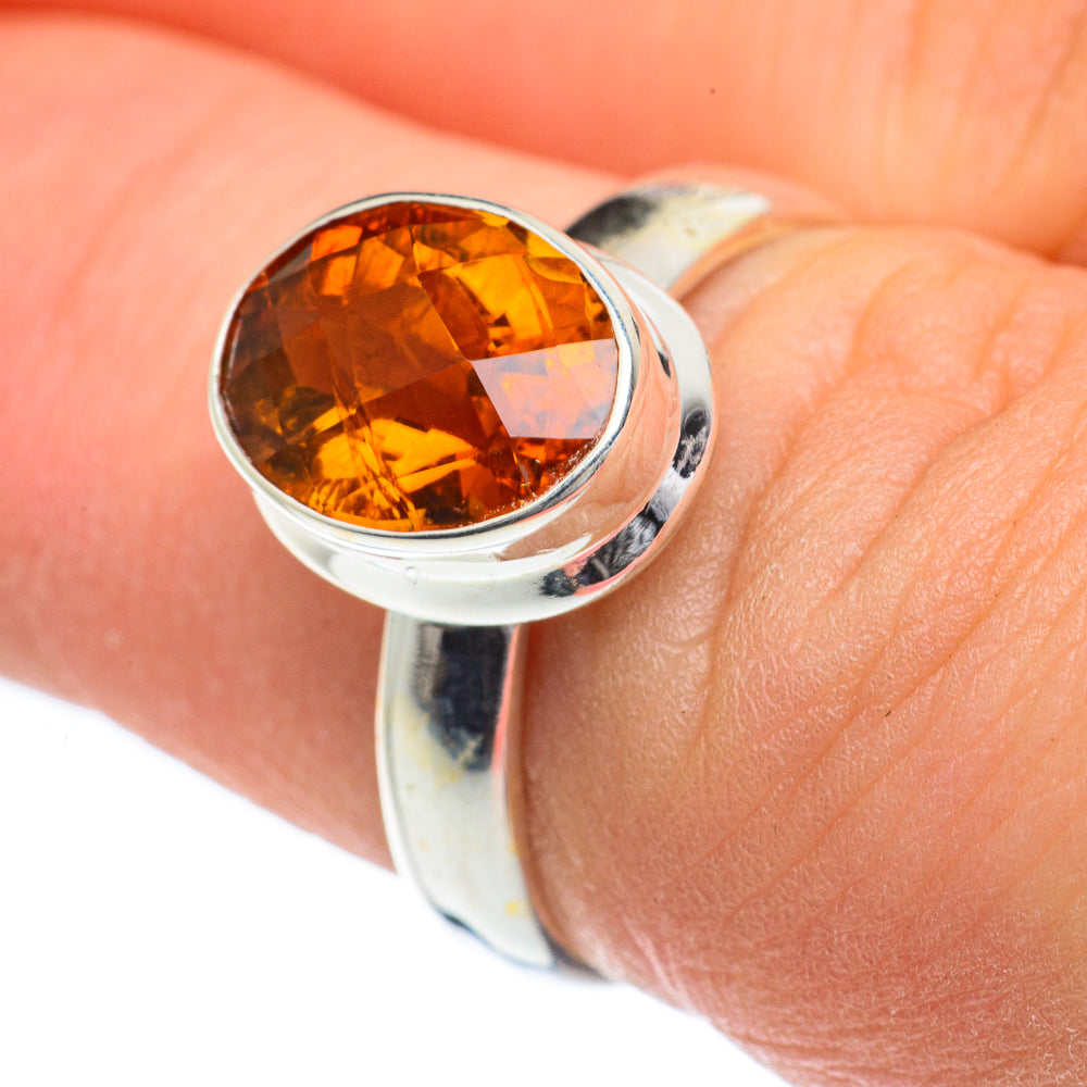 Mandarin Citrine Rings handcrafted by Ana Silver Co - RING62239