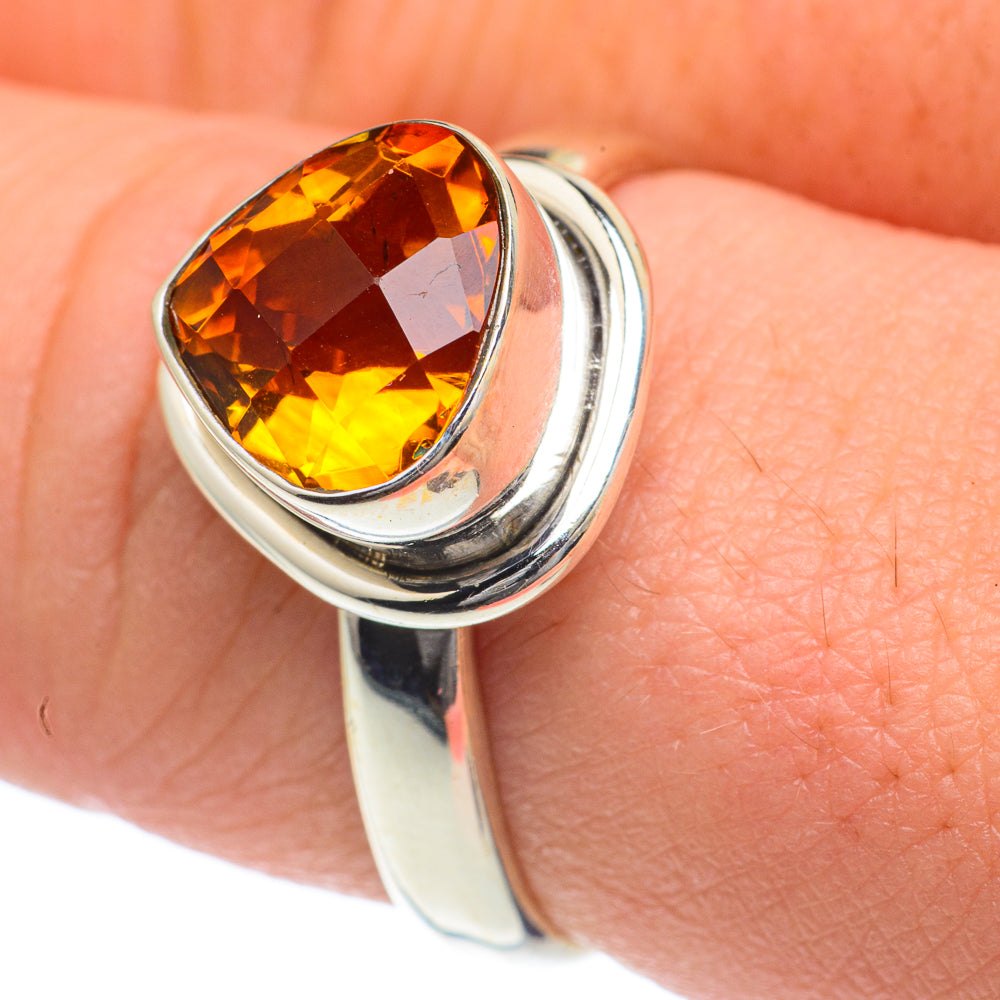 Mandarin Citrine Rings handcrafted by Ana Silver Co - RING62240