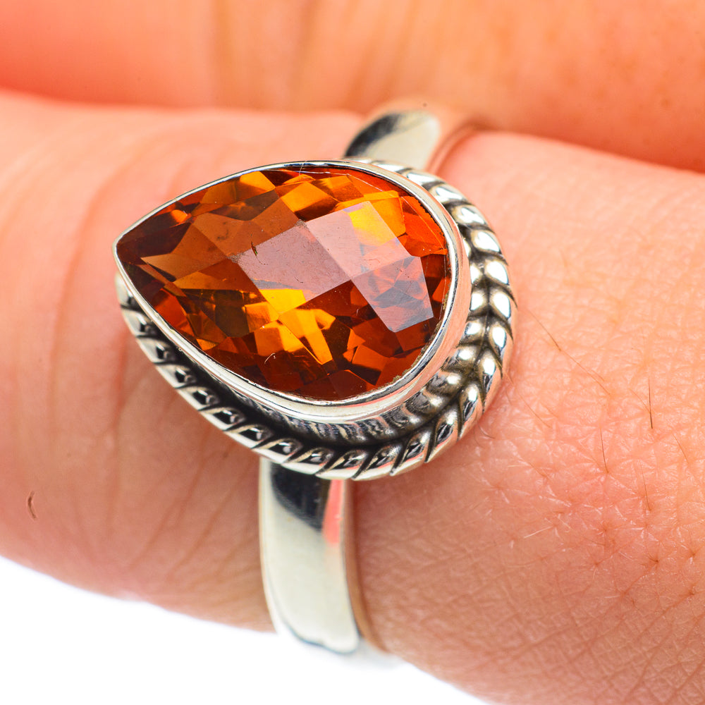 Mandarin Citrine Rings handcrafted by Ana Silver Co - RING62241
