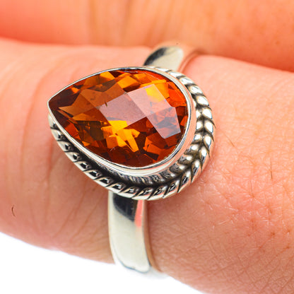 Mandarin Citrine Rings handcrafted by Ana Silver Co - RING62241