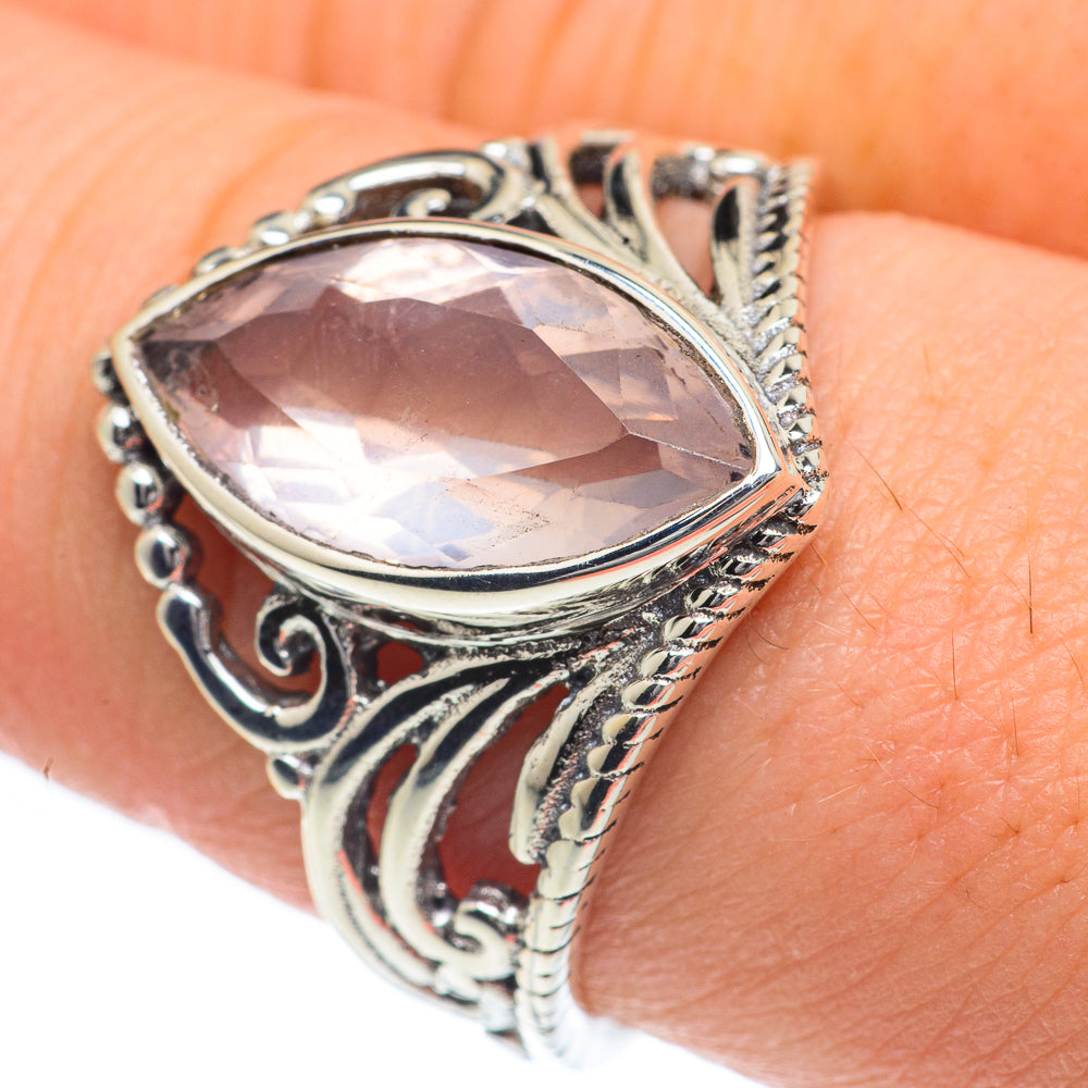 Rose Quartz Rings handcrafted by Ana Silver Co - RING62243