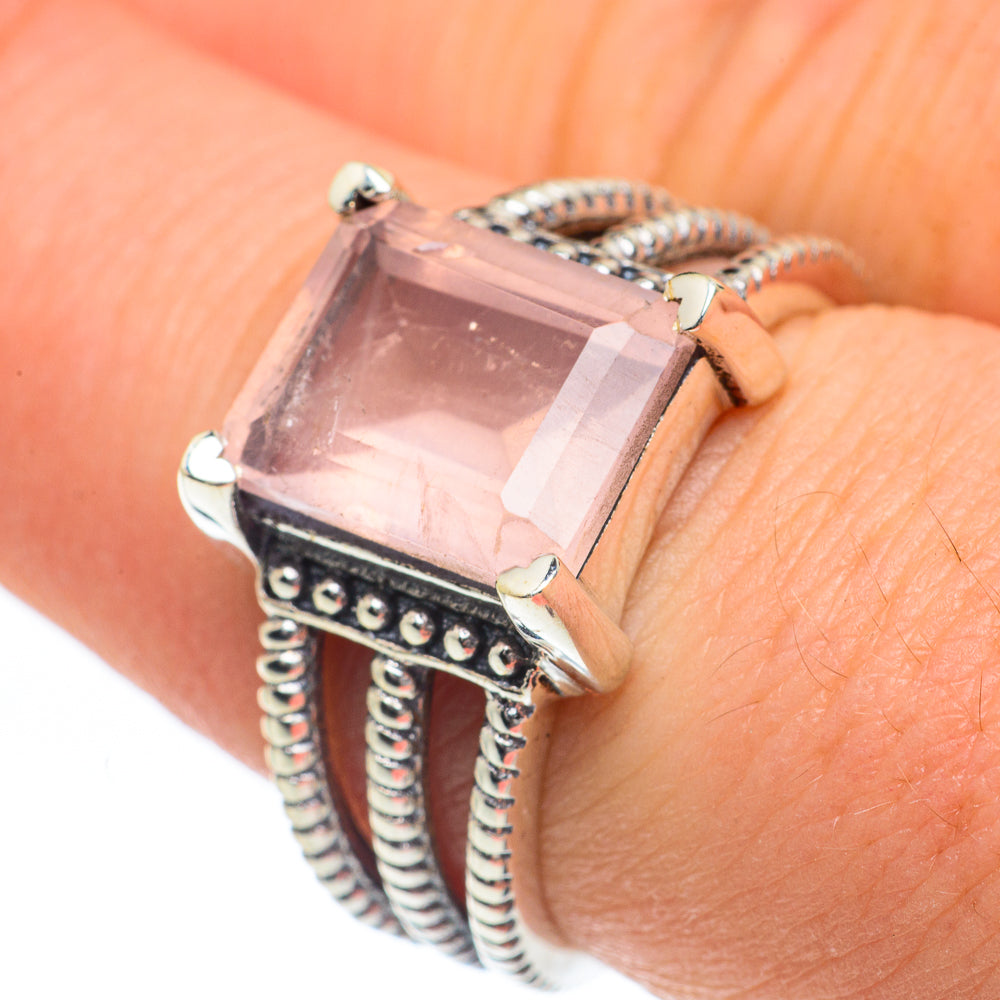 Rose Quartz Rings handcrafted by Ana Silver Co - RING62246
