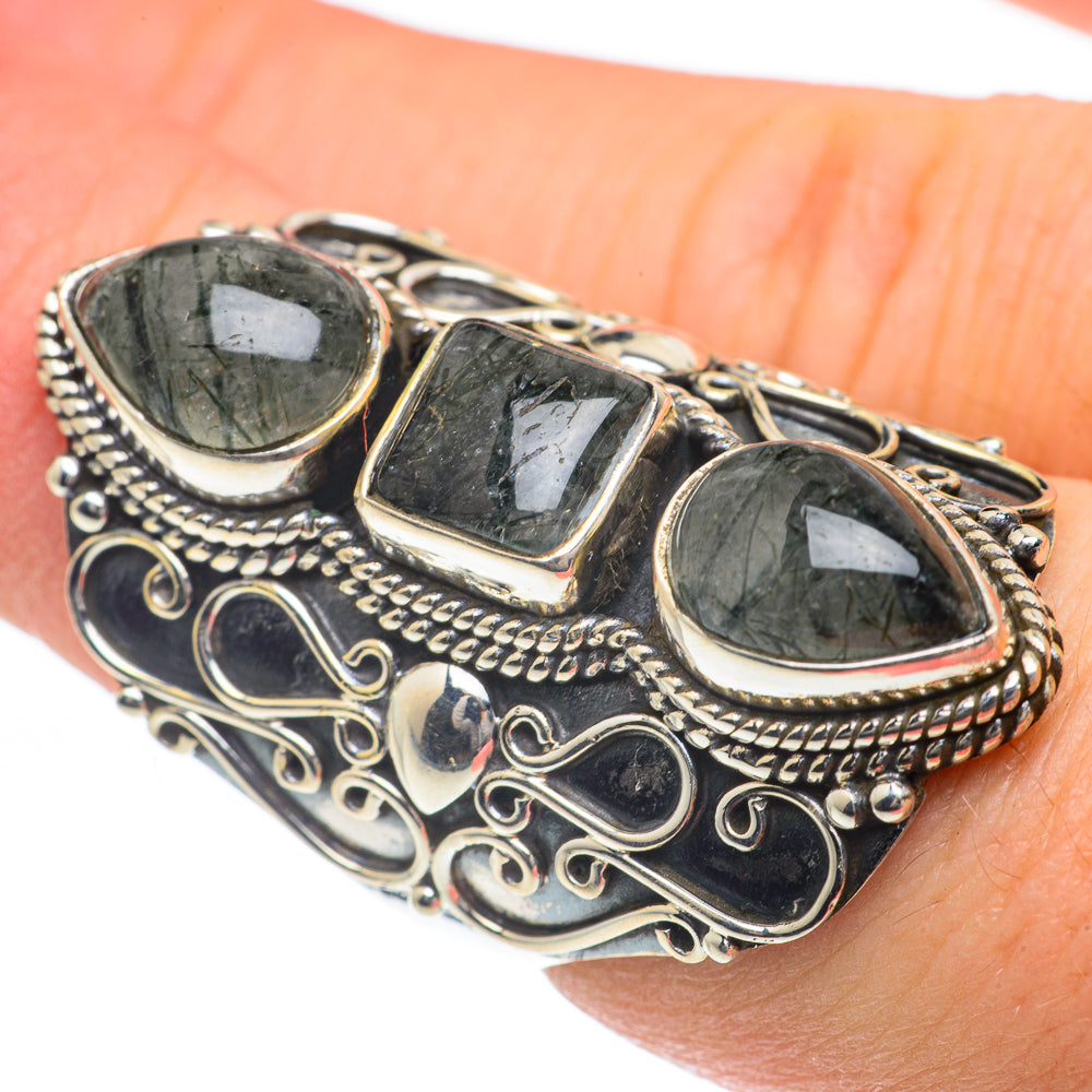 Tourmalinated Quartz Rings handcrafted by Ana Silver Co - RING62253