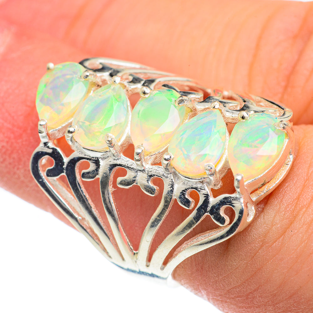 Ethiopian Opal Rings handcrafted by Ana Silver Co - RING62261