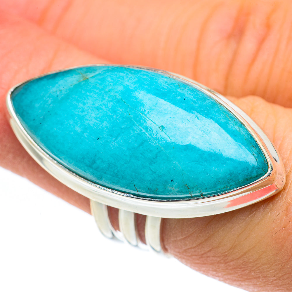 Peruvian Amazonite Rings handcrafted by Ana Silver Co - RING62266
