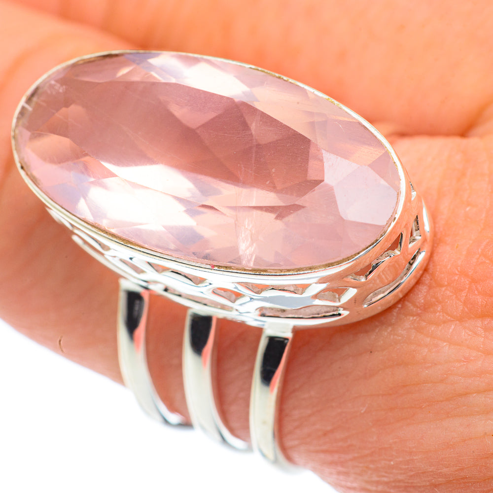 Rose Quartz Rings handcrafted by Ana Silver Co - RING62276