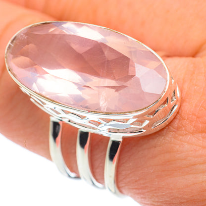 Rose Quartz Rings handcrafted by Ana Silver Co - RING62276