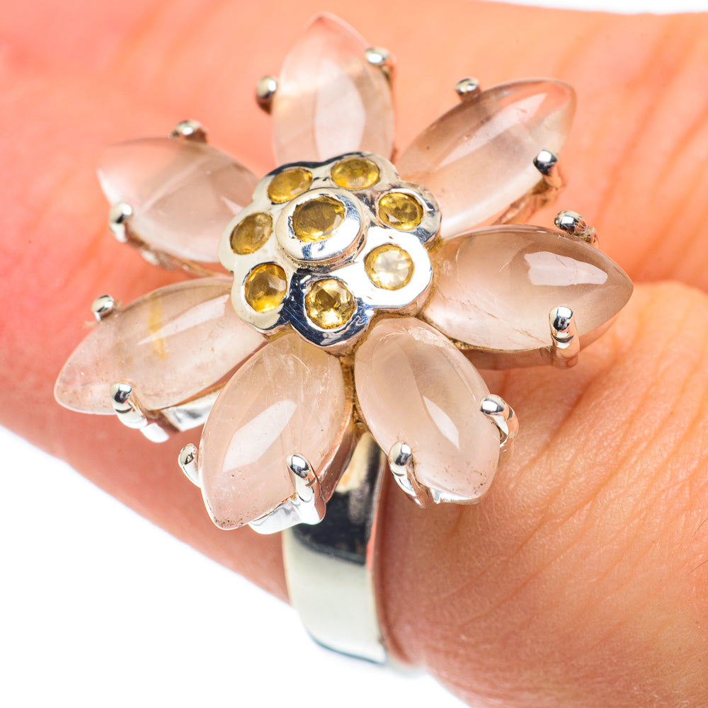 Rose Quartz Rings handcrafted by Ana Silver Co - RING62277