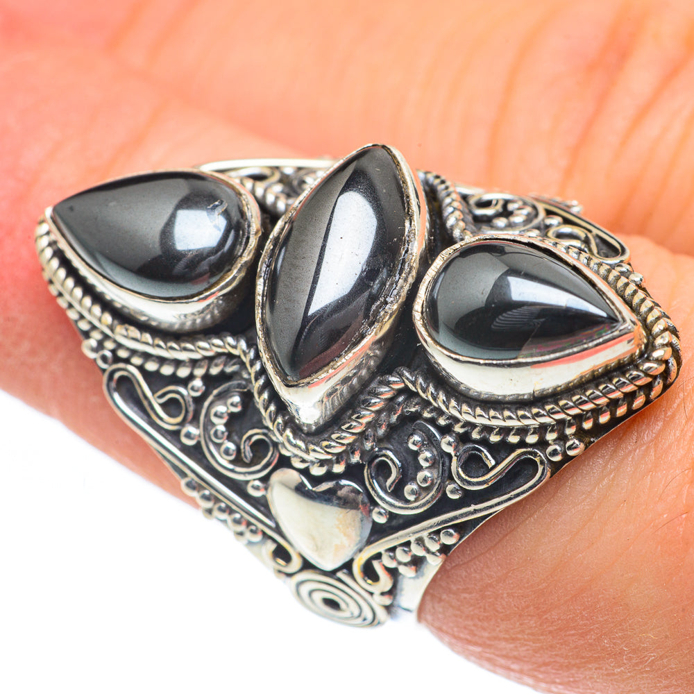 Hematite Rings handcrafted by Ana Silver Co - RING62284