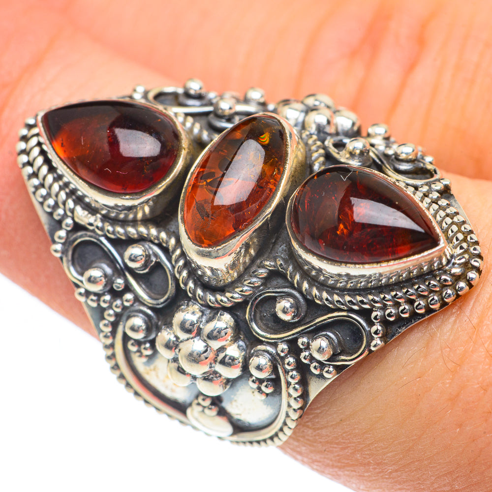 Baltic Amber Rings handcrafted by Ana Silver Co - RING62322