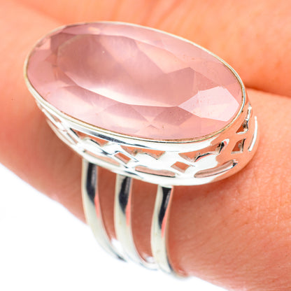 Rose Quartz Rings handcrafted by Ana Silver Co - RING62323