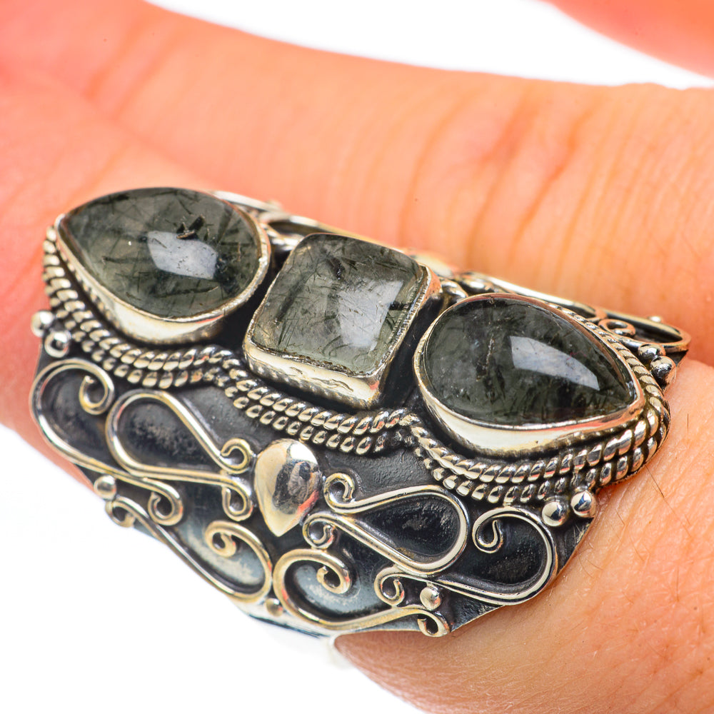 Tourmalinated Quartz Rings handcrafted by Ana Silver Co - RING62328