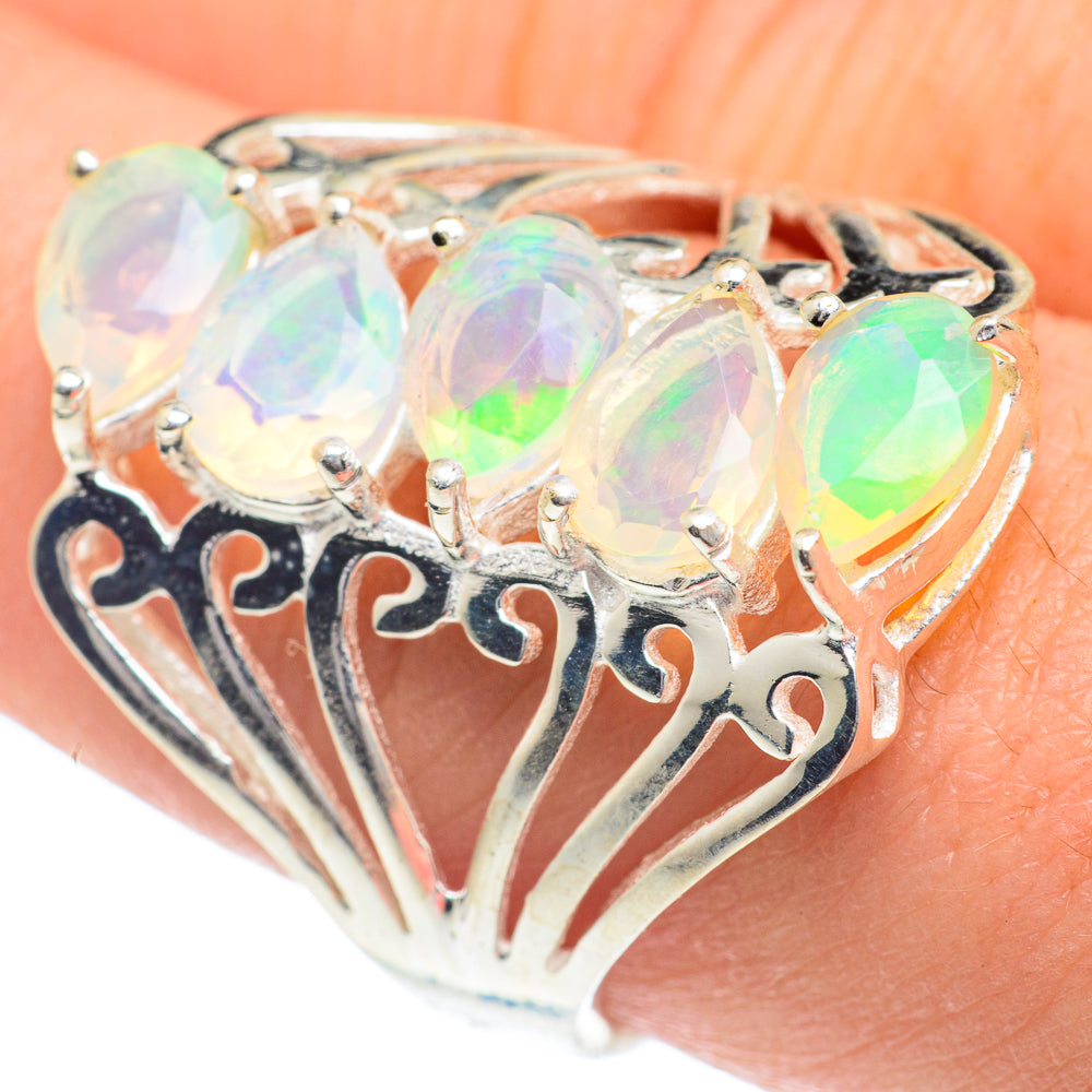 Ethiopian Opal Rings handcrafted by Ana Silver Co - RING62332
