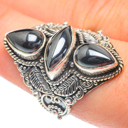 Hematite Rings handcrafted by Ana Silver Co - RING62334