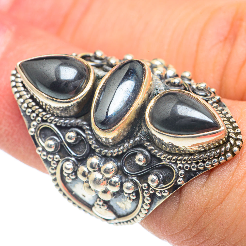 Hematite Rings handcrafted by Ana Silver Co - RING62335