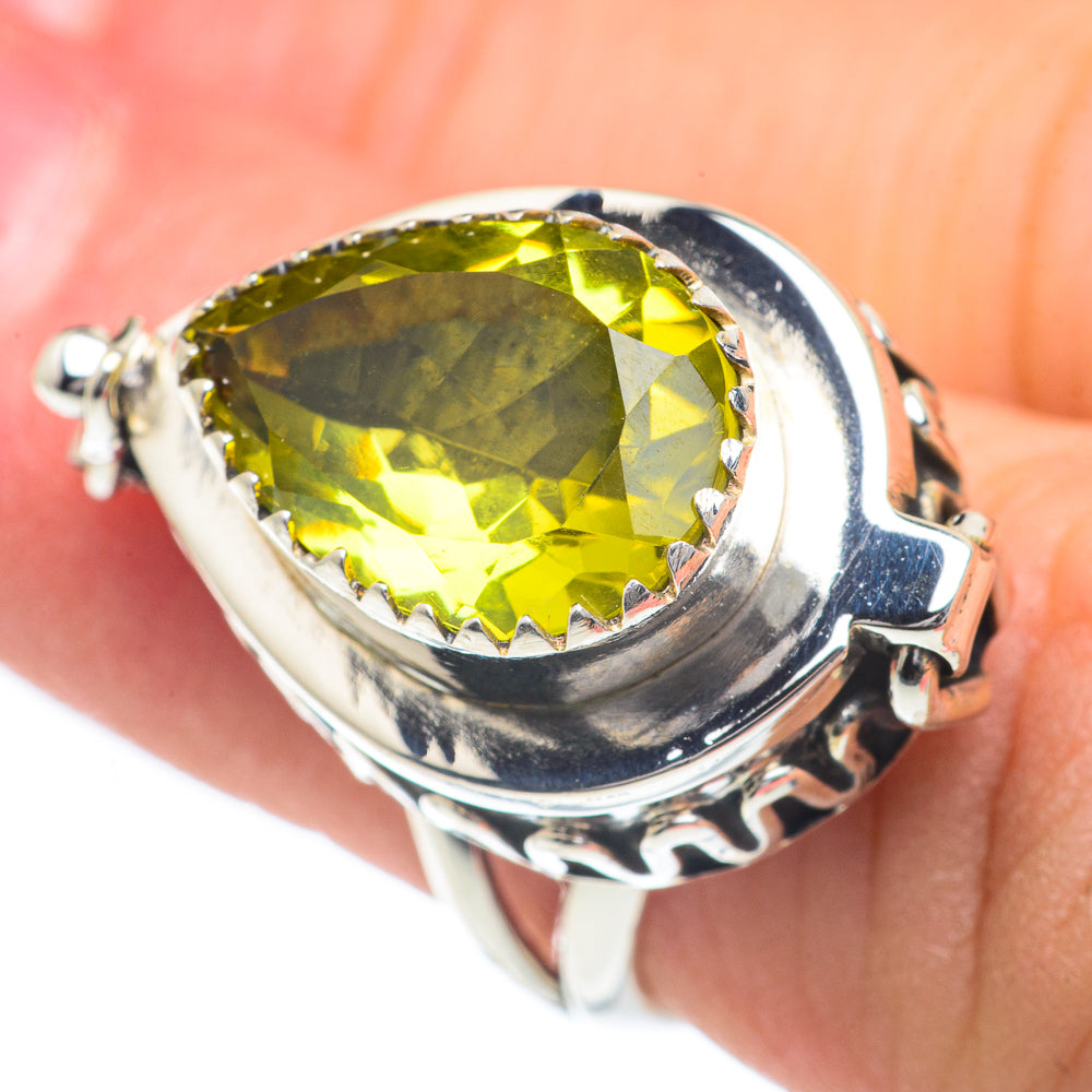 Olive Quartz Rings handcrafted by Ana Silver Co - RING62336