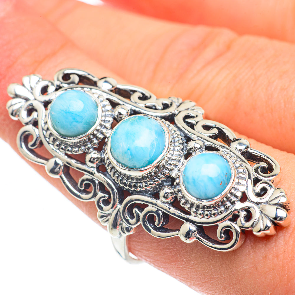 Peruvian Amazonite Rings handcrafted by Ana Silver Co - RING62337